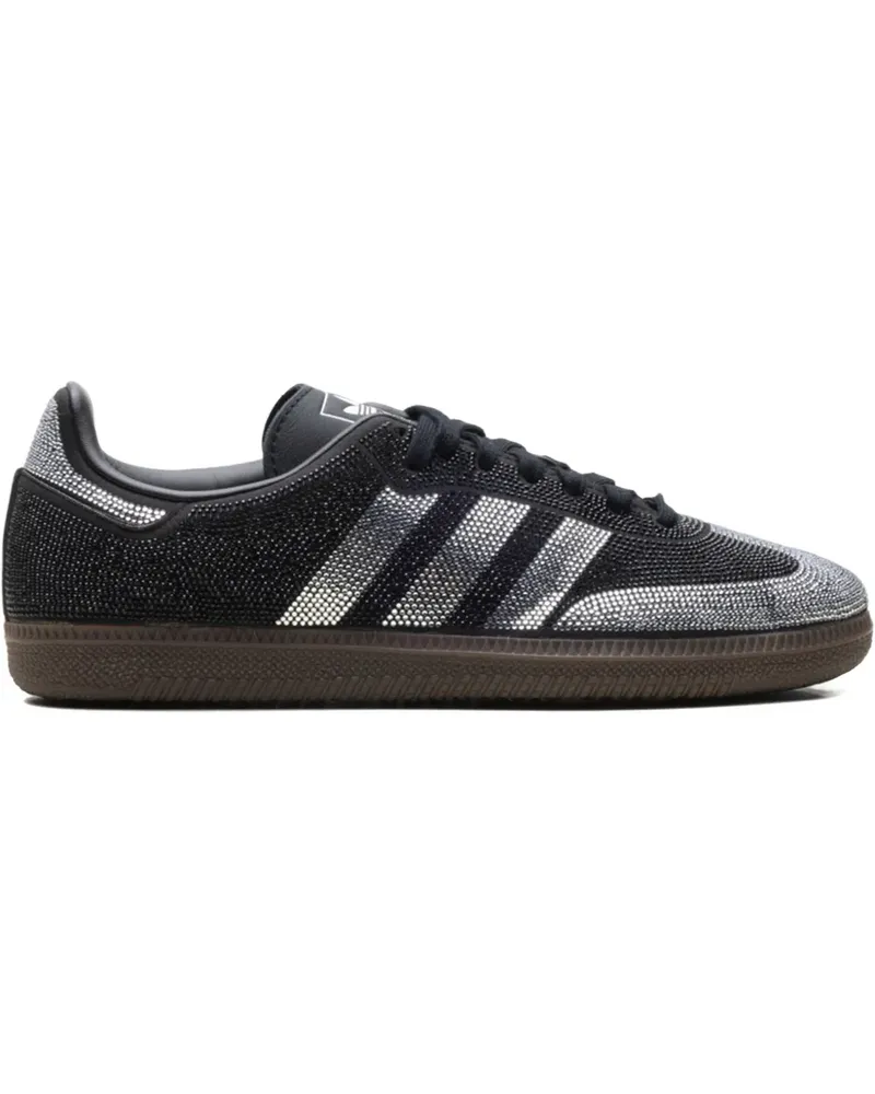 adidas rhinestone striped trainers - Schwarz Schwarz
