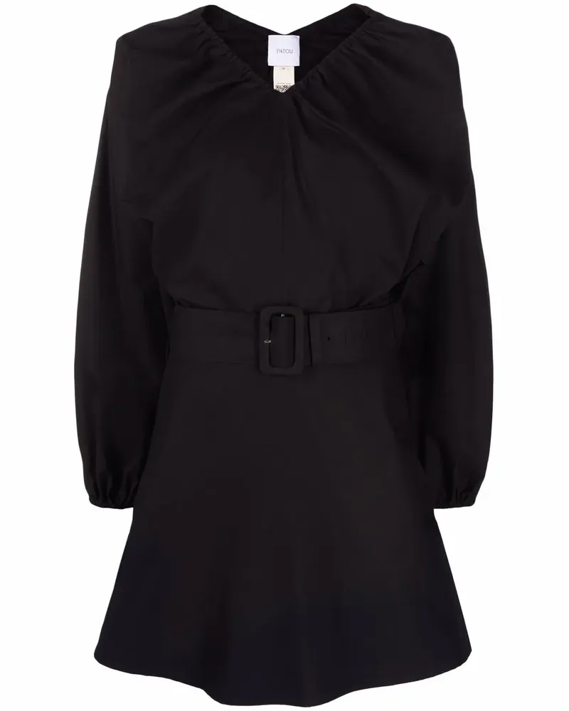 Patou Minikleid mit Ballonärmeln - Schwarz Schwarz