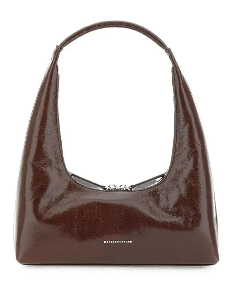 Marge Sherwood Clicca Schultertasche mit Knitteroptik - Braun Braun