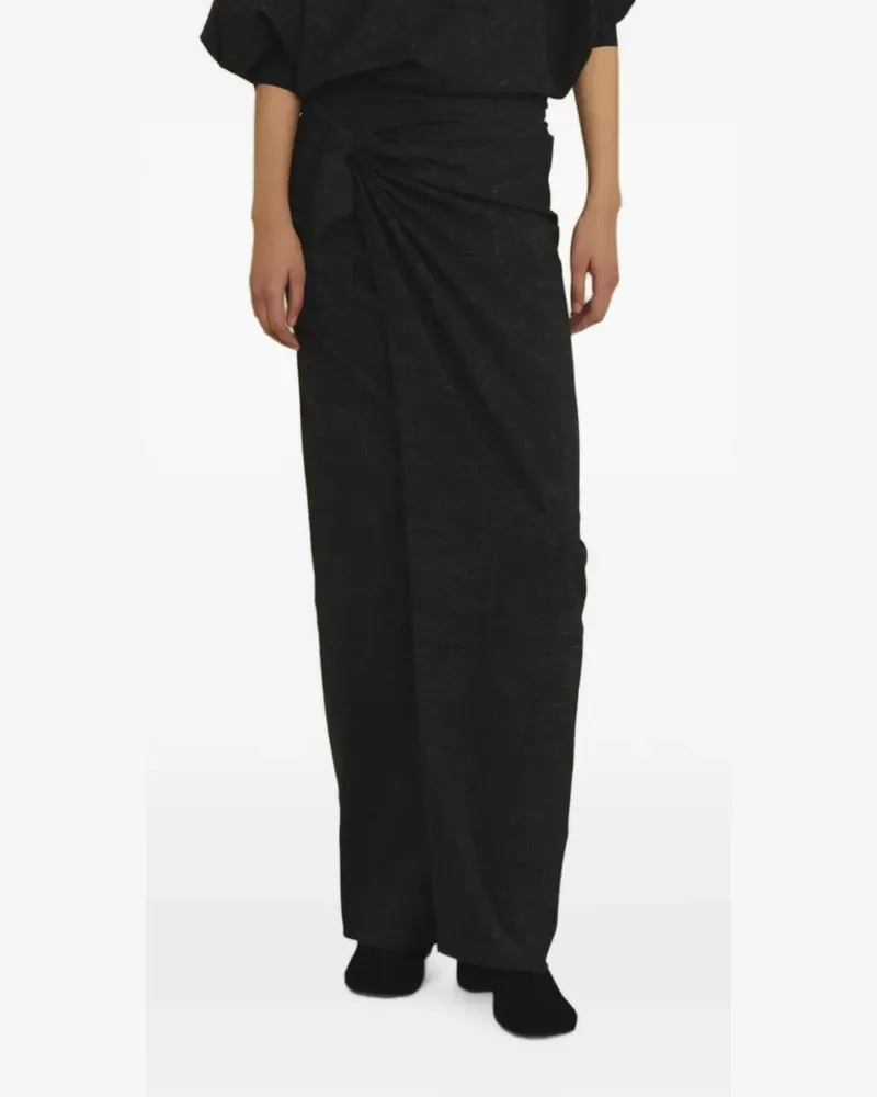 Cortana Tiempo knot-detail maxi skirt - Schwarz Schwarz