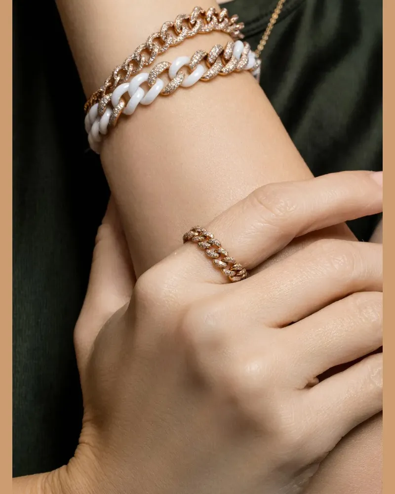 SHAY diamond link ring - Rosa Rosa