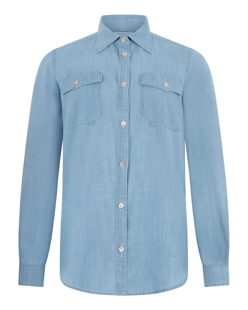 Boglioli Klassisches Jeanshemd - Blau Blau