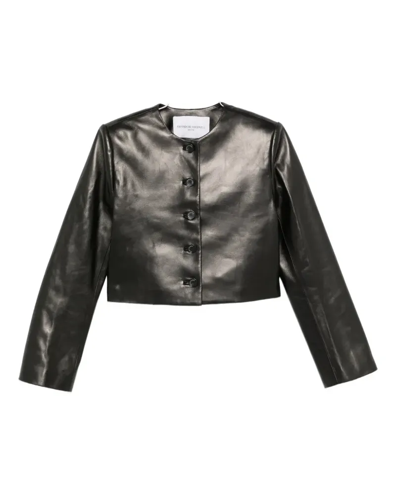 Brandon Maxwell Ryder leather jacket - Schwarz Schwarz