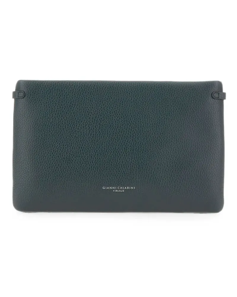 Gianni Chiarini Hermy hammered-leather clutch bag - Grün Grün