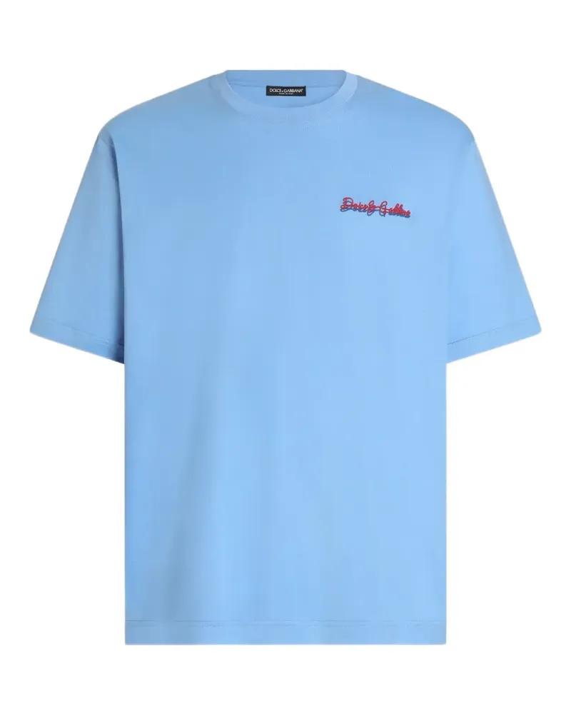 Dolce & Gabbana T-Shirt mit Logo - Blau Blau