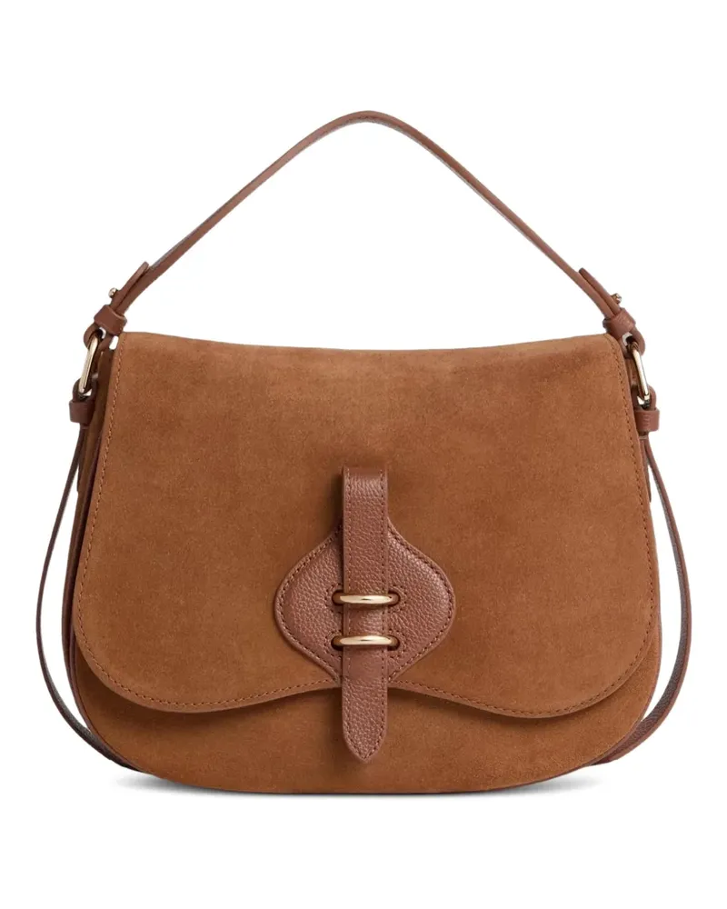 Coccinelle Mavery saddle leather mini bag - Braun Braun