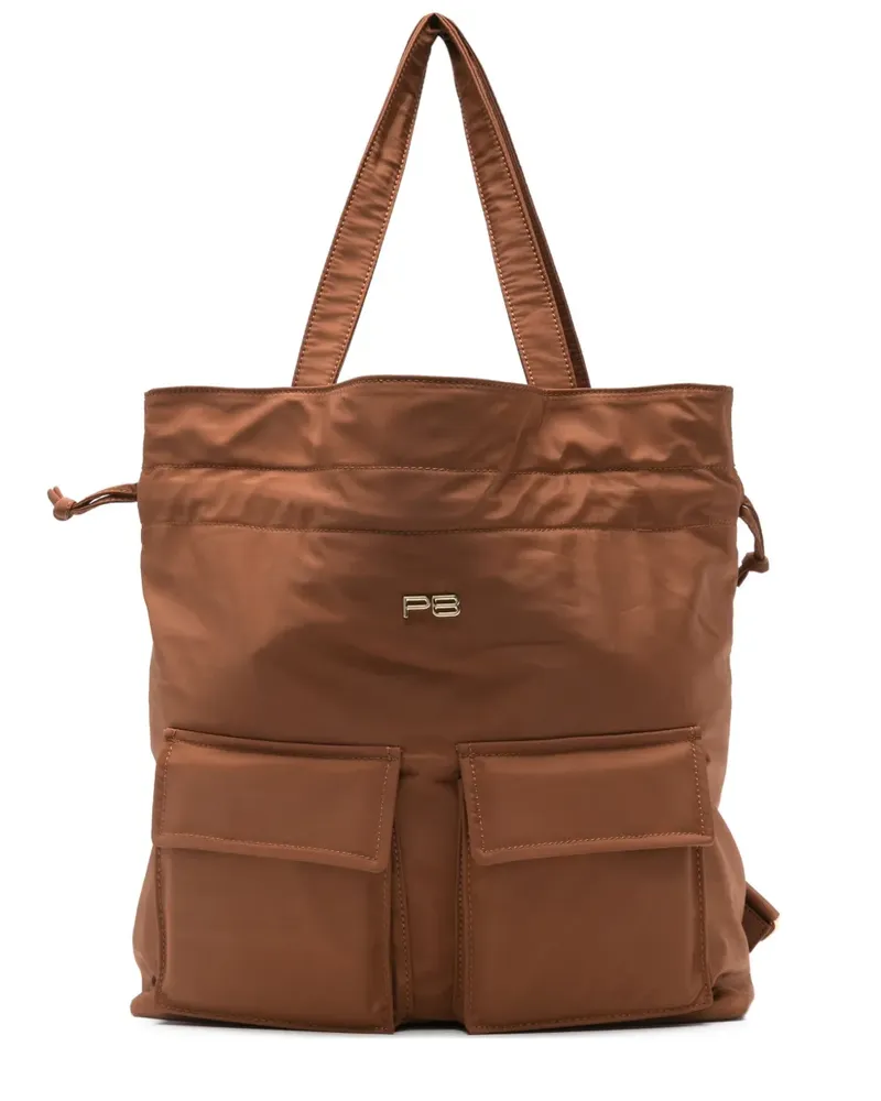 Pennyblack Tote Bag mit aufgesetzten Taschen - Braun Braun