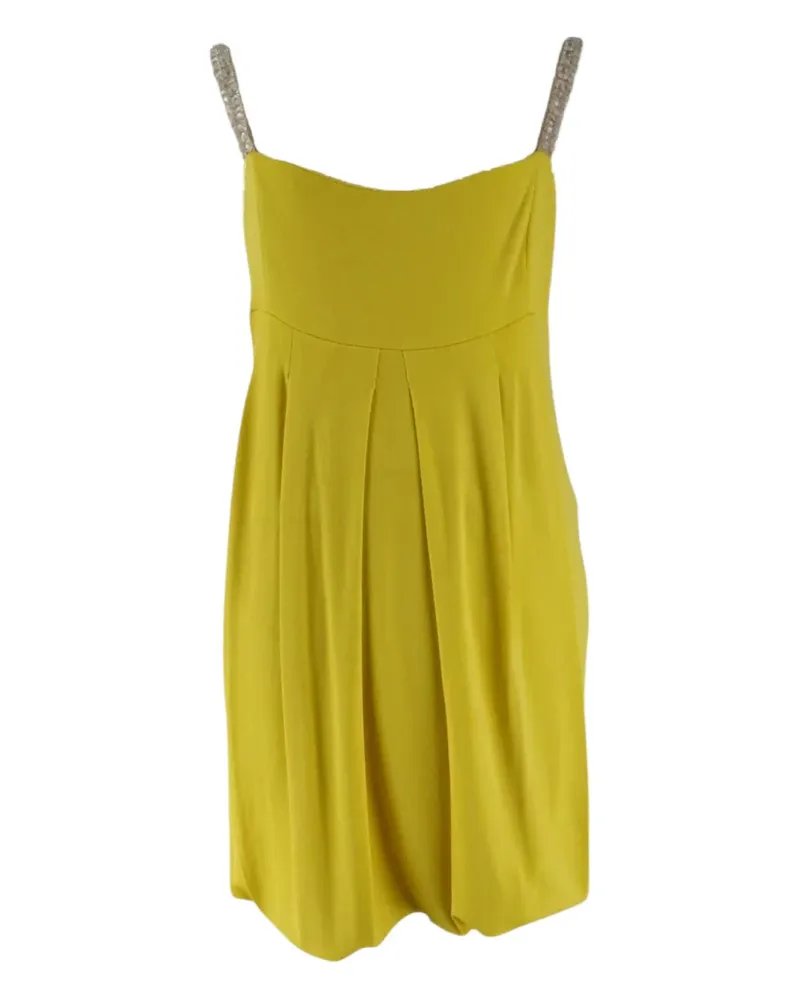 Akris Minikleid mit Kristallen - Gelb Gelb