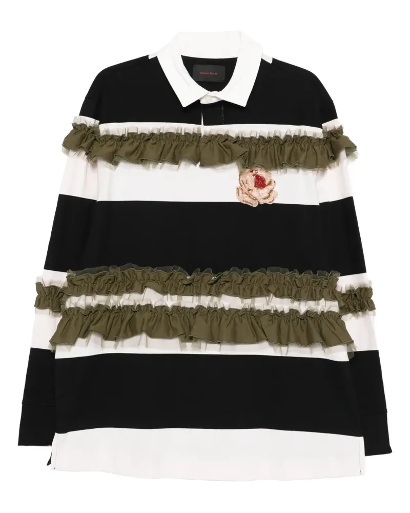Simone Rocha Hemd mit Rüschen - Schwarz Schwarz