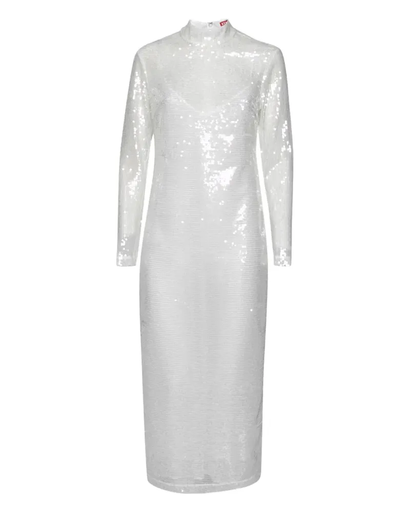 STAUD 2024 Kleid mit Pailletten - Weiß Weiß