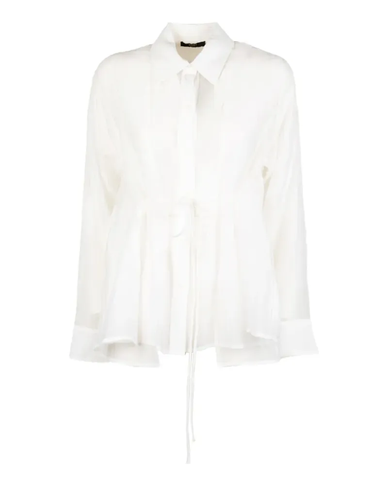 Seventy drawstring-waist crinkled shirt - Weiß Weiß