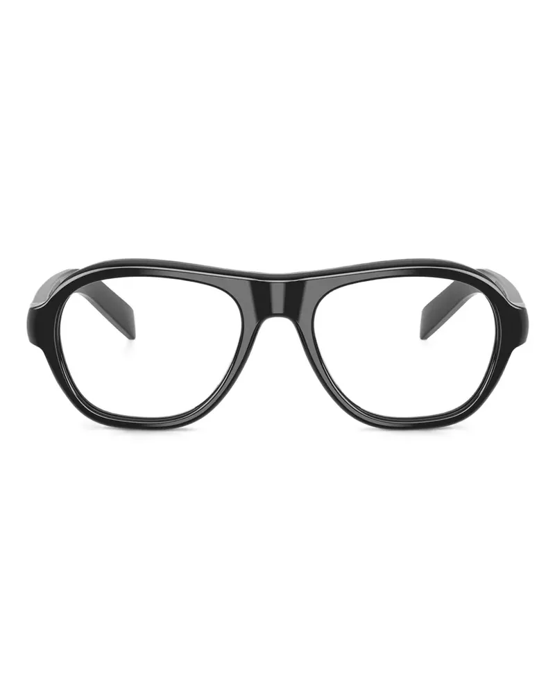 Prada oval-frame glasses - Schwarz Schwarz