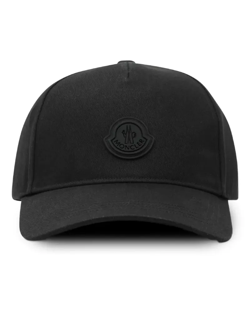 Moncler Baseballkappe mit Logo-Patch - Schwarz Schwarz