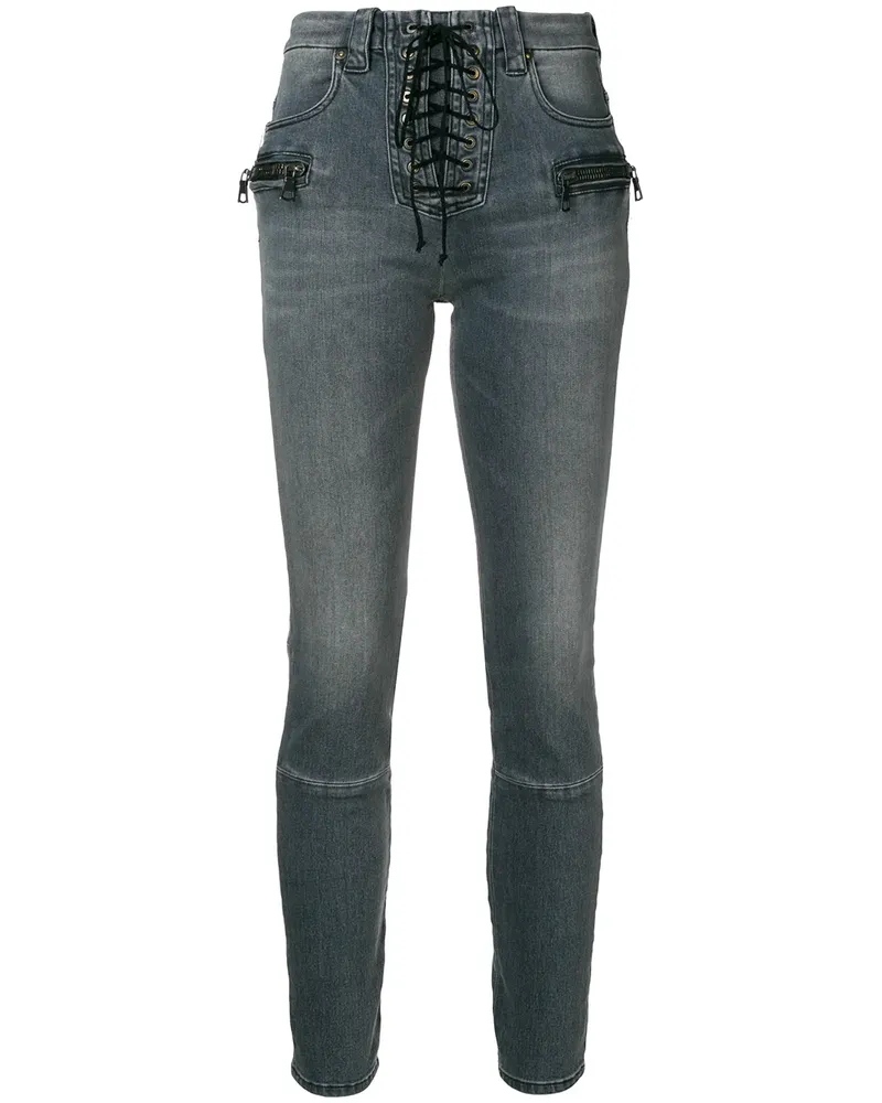 Unravel Jeans mit Schnürung - Grau Grau