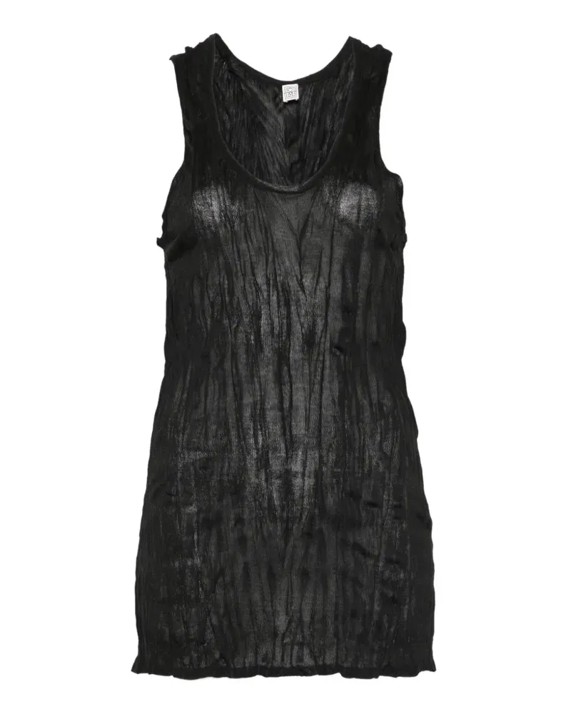 Totême crinkled tank top - Schwarz Schwarz