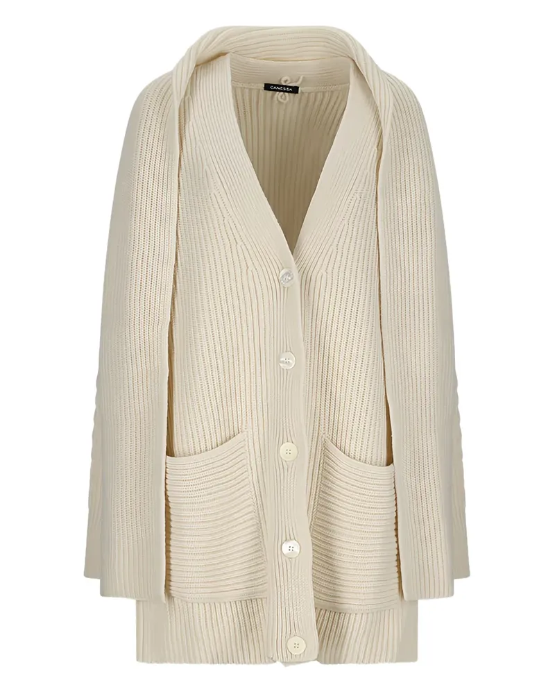 Canessa Gerippter Cardigan - Nude Nude