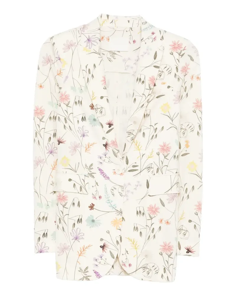 CIRCOLO 1901 Sakko mit Blumen-Print - Nude Nude