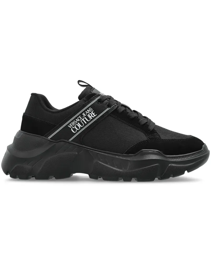 Versace Jeans Sneakers mit Logo-Print - Schwarz Schwarz