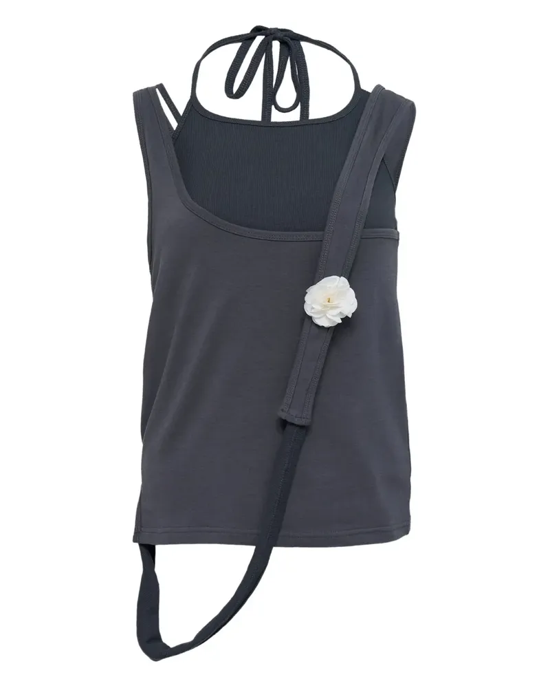 HACHE layered sleeveless top - Grau Grau