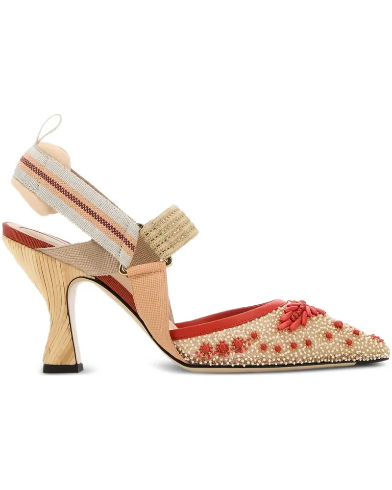 Fendi Colibrì Slingback-Pumps 85mm - Nude Nude