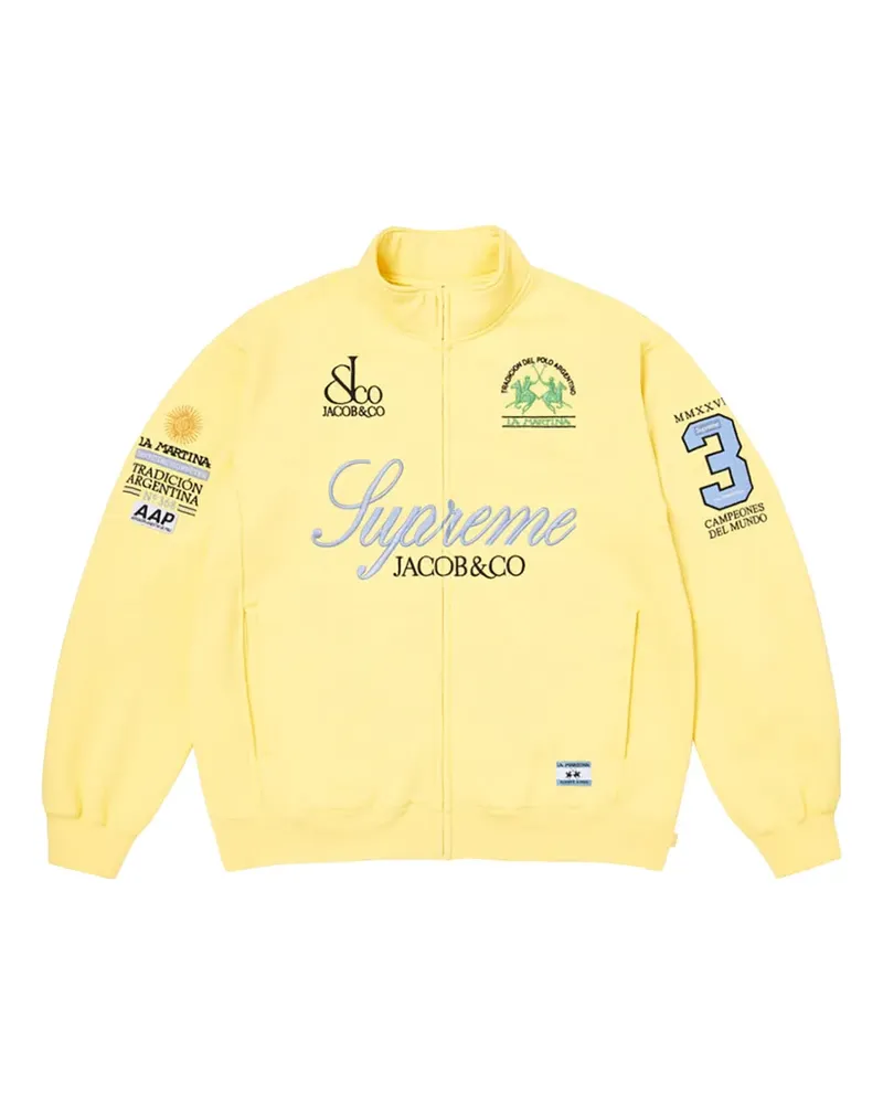Supreme Being x La Martina Sweatshirt mit Logo-Stickerei - Gelb Gelb