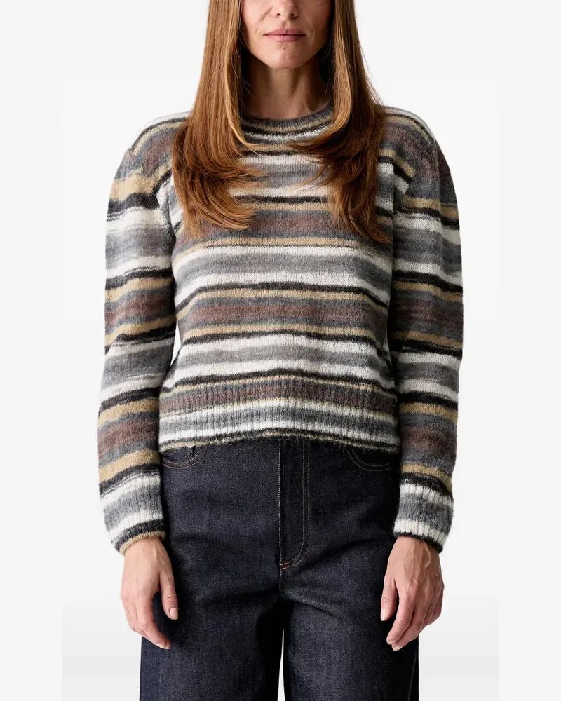 A.P.C. Gestreifter Pullover - Grau Grau
