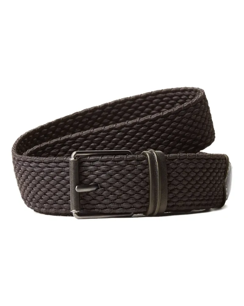 Ermenegildo Zegna Gewebter Rayon Gürtel - Grau Grau