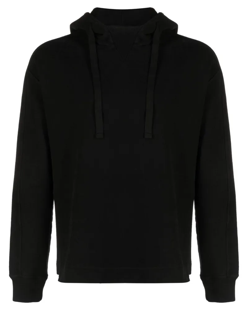 Ten c Hoodie mit tiefen Schultern Schwarz