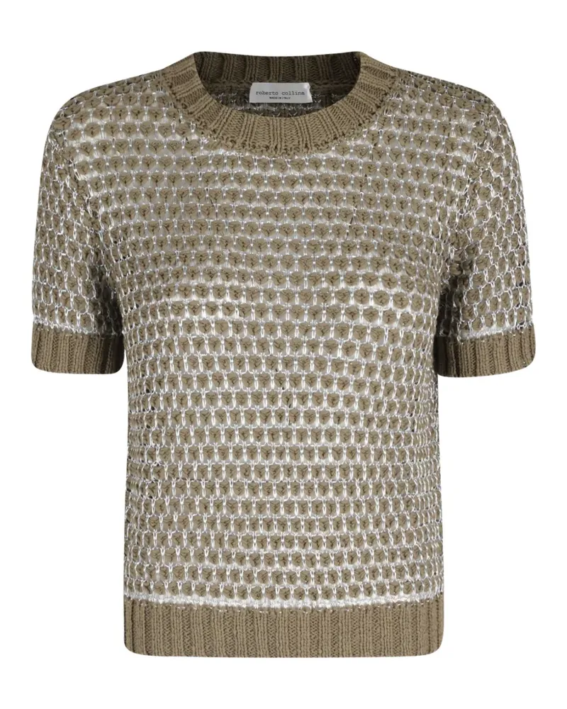 Roberto Collina pointelle knit sweater - Braun Braun