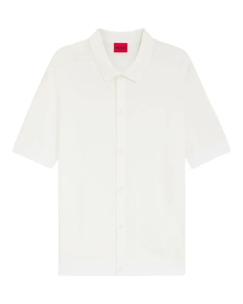 HUGO BOSS Kurzärmeliges Hemd - Weiß Weiß