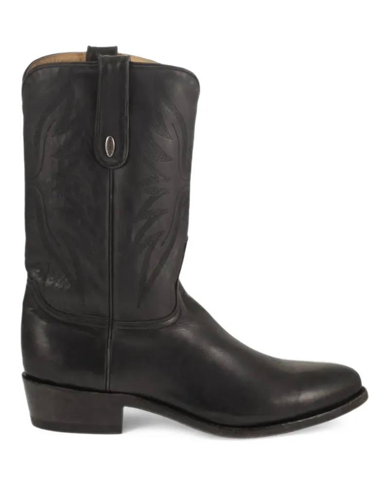 Mexicana Freddy embroidered leather boots - Schwarz Schwarz