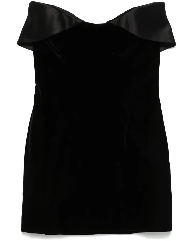 Thierry Mugler Minikleid aus Samt - Schwarz Schwarz