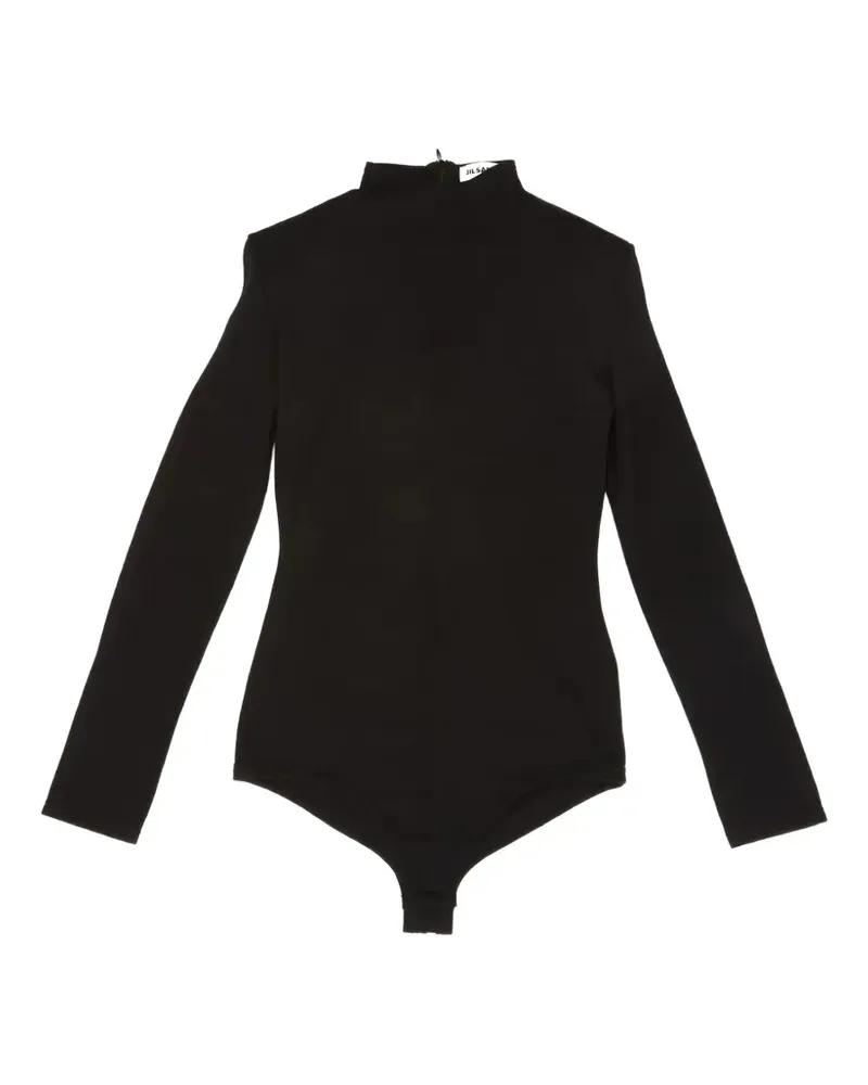 Jil Sander Langärmeliger Body mit Stehkragen - Schwarz Schwarz