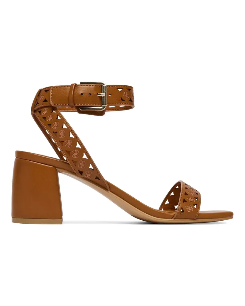Guess Gastine logo-debossed sandals - Braun Braun