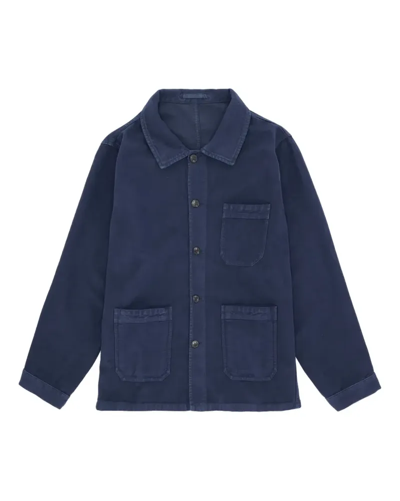 Fortela patch-pocket buttoned jacket - Blau Blau