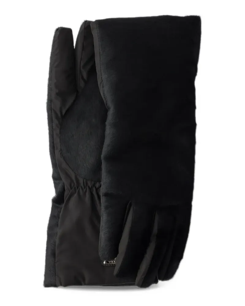Prada Handschuhe aus Re-Nylon - Schwarz Schwarz