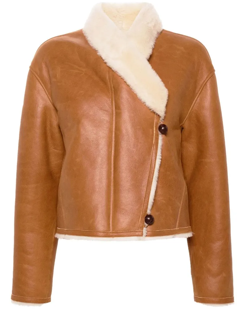 Isabel Marant Wendbare Eriana Lederjacke - Braun Braun