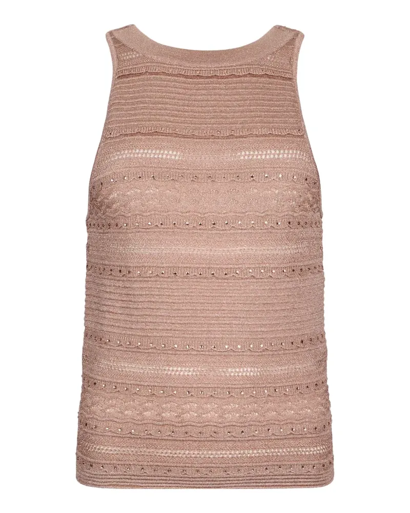 Liu Jo openwork knit top - Nude Nude