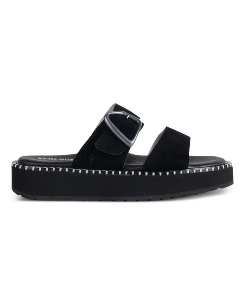 EMU suede slides - Schwarz Schwarz