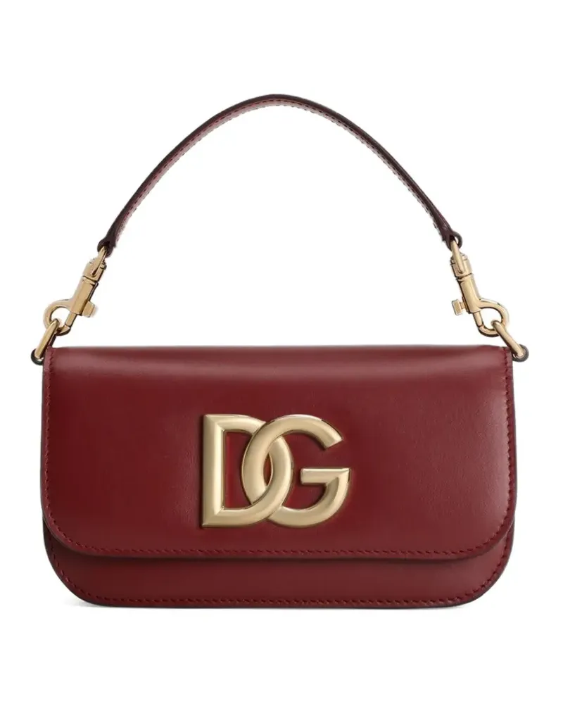 Dolce & Gabbana Schultertasche aus Leder - Rot Rot