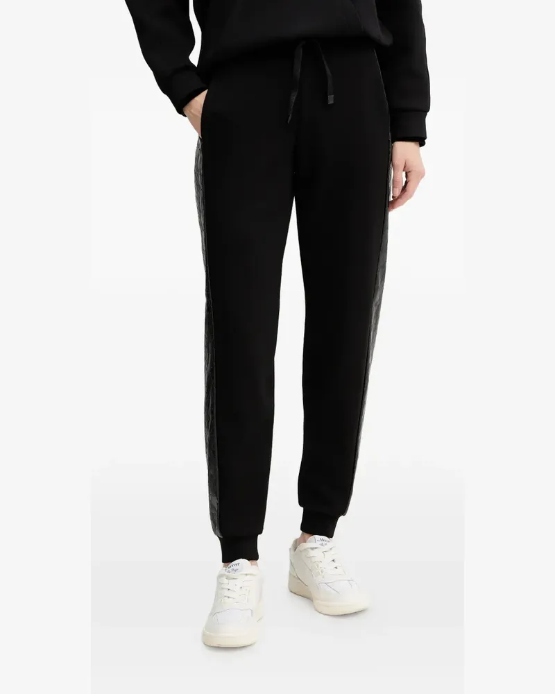 Armani Exchange patterned-side track pants - Schwarz Schwarz