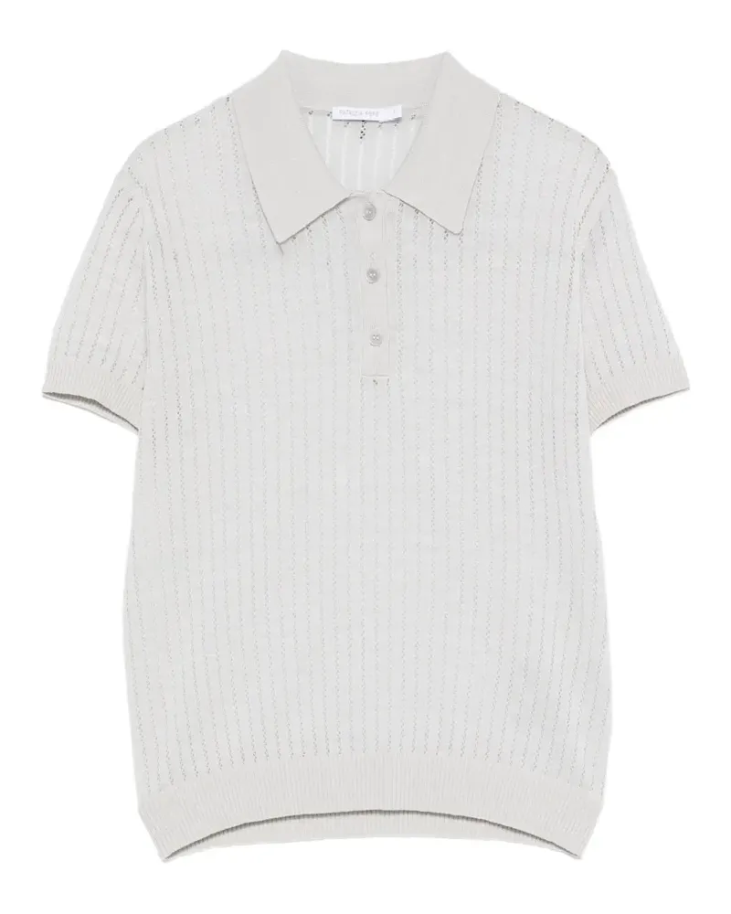 Patrizia Pepe buttoned knitted polo shirt - Grau Grau