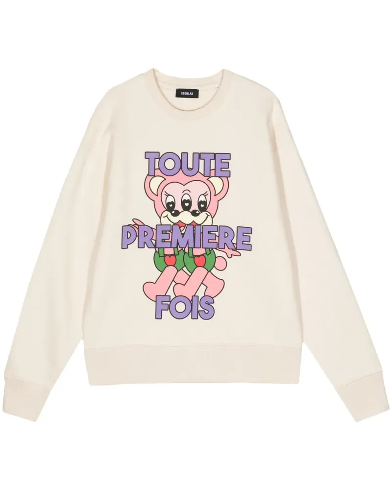 Egonlab Sweatshirt mit grafischem Print - Nude Nude