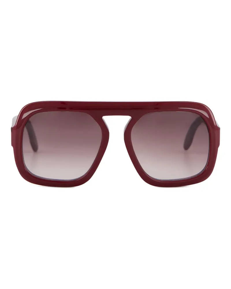 Emmanuelle Khanh ssquare-frame sunglasses - Rot Rot