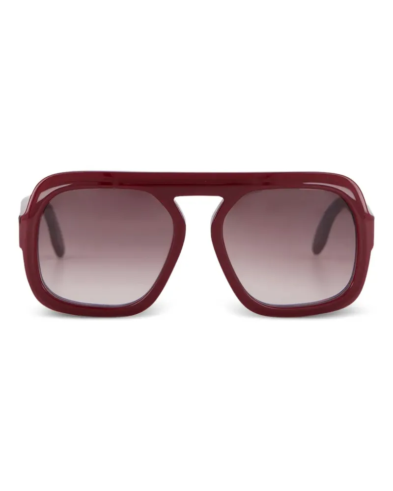 Emmanuelle Khanh ssquare-frame sunglasses - Rot Rot