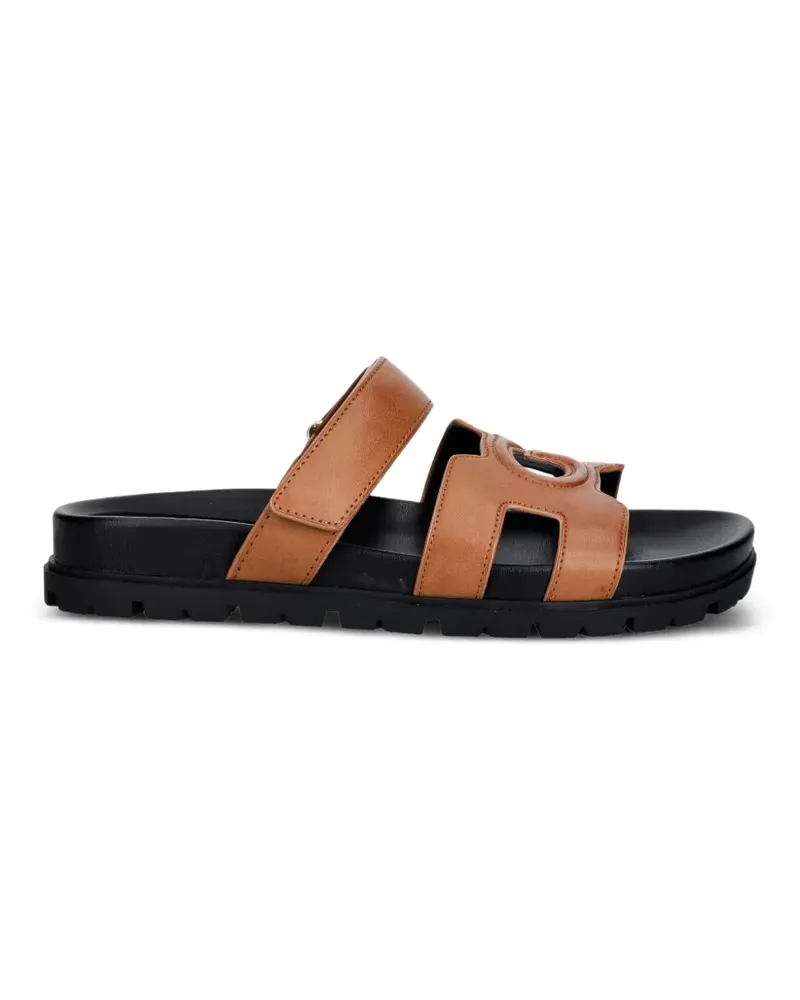 Guess Fashiey logo-patch touch-strap sandals - Braun Braun