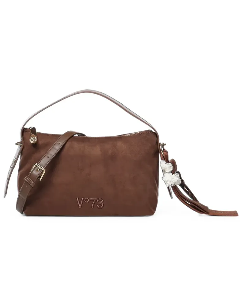 V°73 Danielle Schultertasche mit Fransenanhänger - Braun Braun