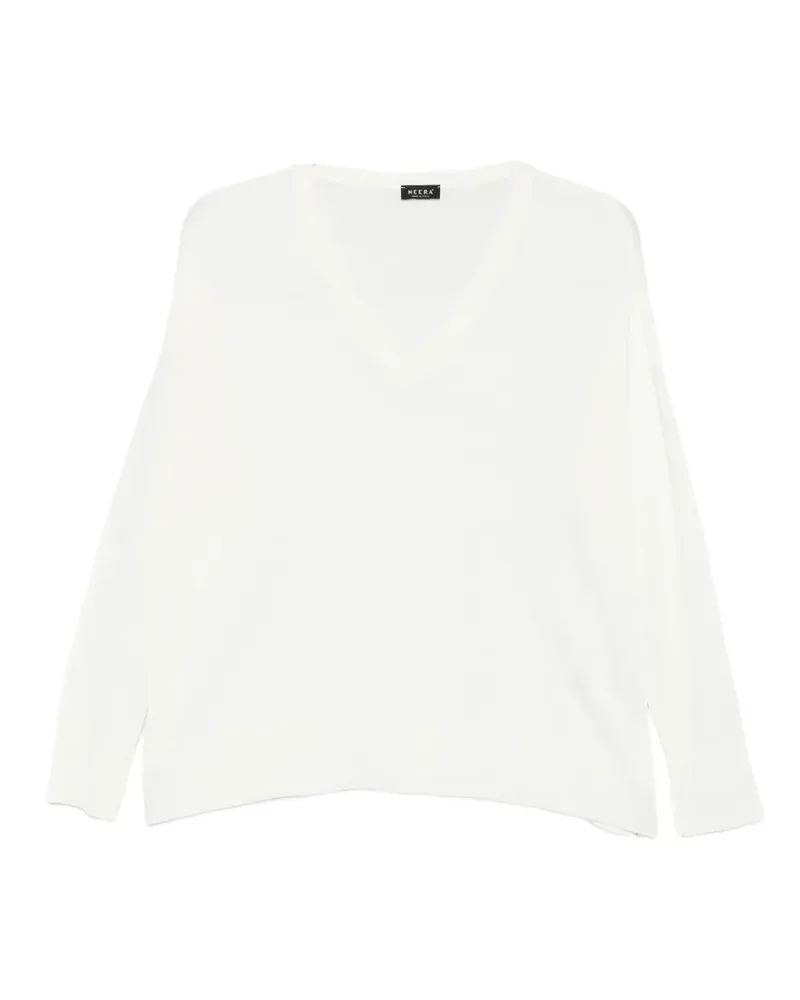 NEERA Top mit V-Ausschnitt - Weiß Weiß