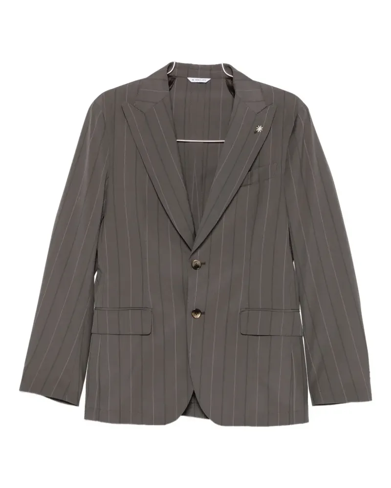 Manuel Ritz pinstripe single-breasted suit - Braun Braun