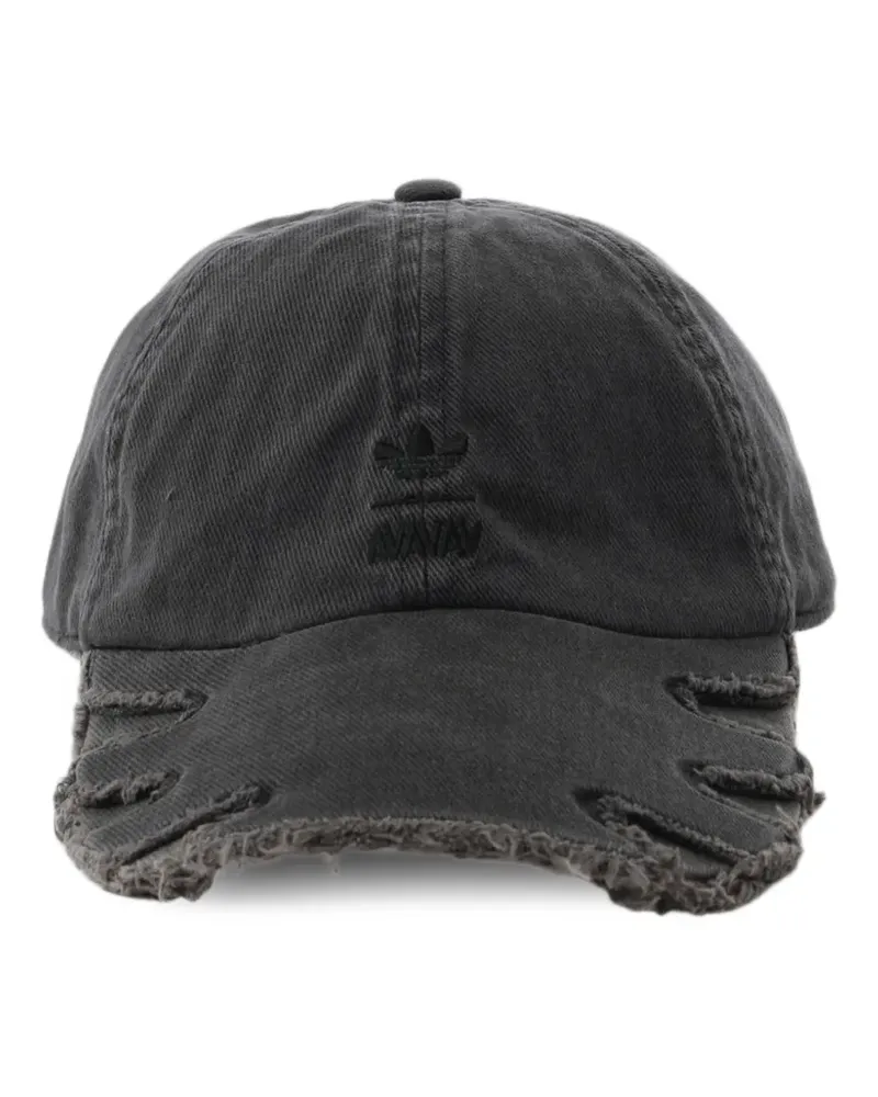 adidas distressed-effect logo baseball cap - Grau Grau